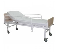 Кровать палатная с подъёмом подголовника на колёсах Э-302-КП