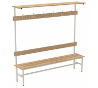 Скамейка гардеробная с вешалкой и полкой Э-420-СВП