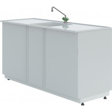 Мойка лабораторная химическая ЛК-1500 СМС-ПВ (1 раковина, 1 смеситель)