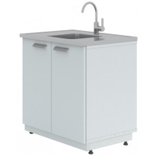 Мойка лабораторная металлическая ЛК-900 СМС-Г (1 раковина, 1 смеситель)