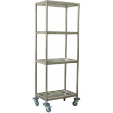 Стеллаж передвижной из нержавеющей стали серии ЭРГО 100 Э-148-СП медицинский